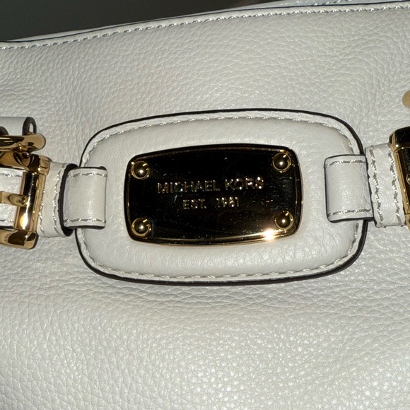 Michael Kors Hamilton EW Tote Soft Pebbled Leather Vanilla - Picture 3 of 8